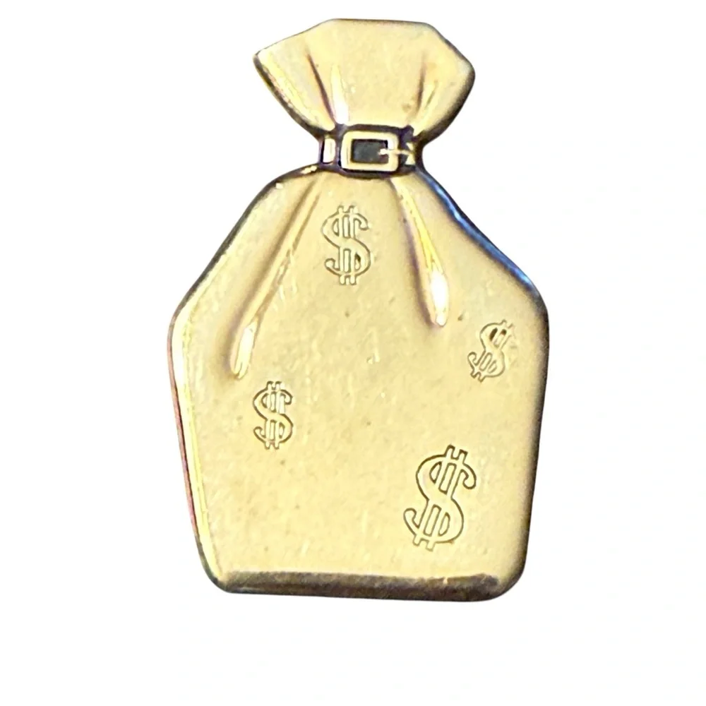 SWANK Gold Filled Money Clip Money Bag Vintage 1970’s